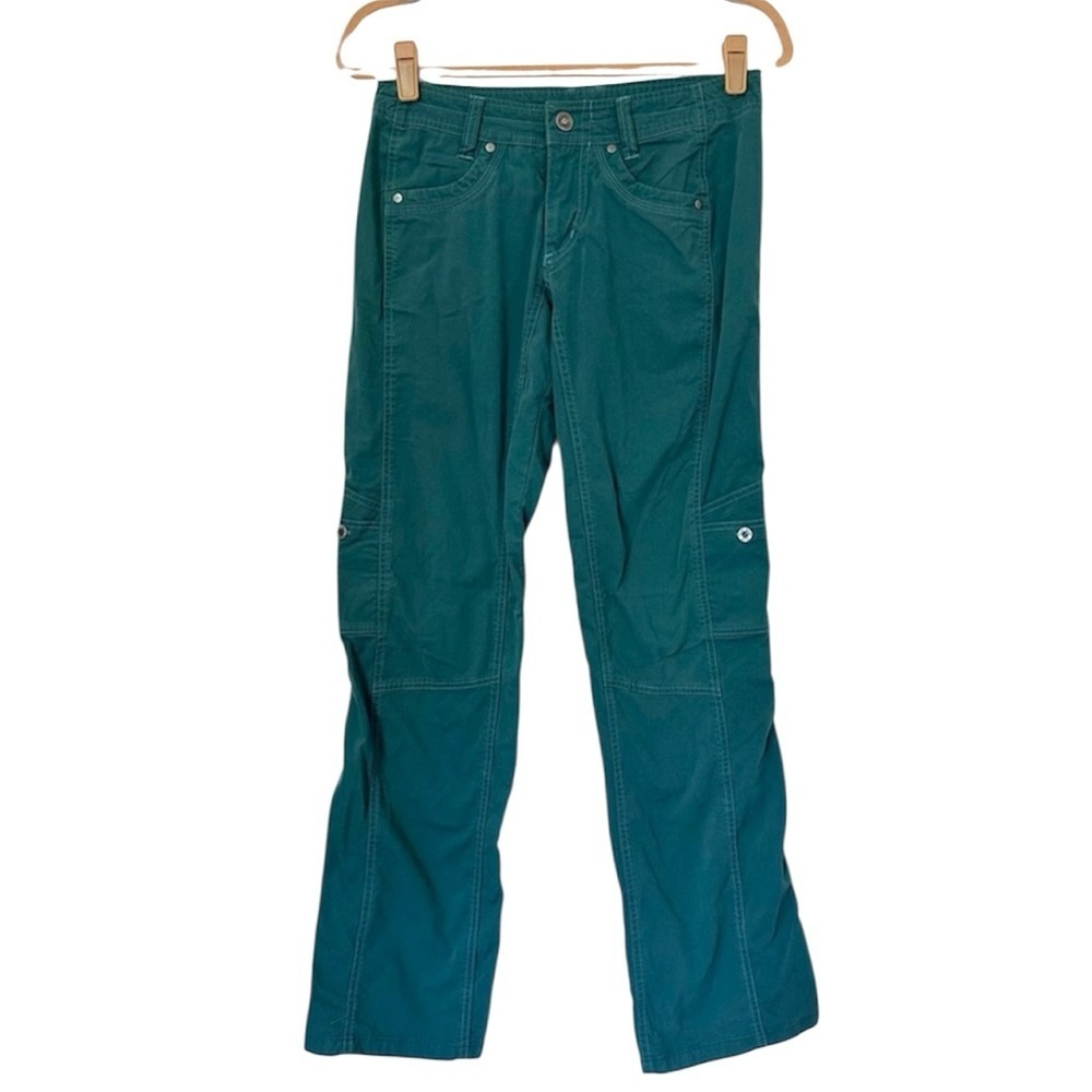 Kuhl Cotton Nylon Performance Hiking Pants Womens 2 Teal Active Outdoor